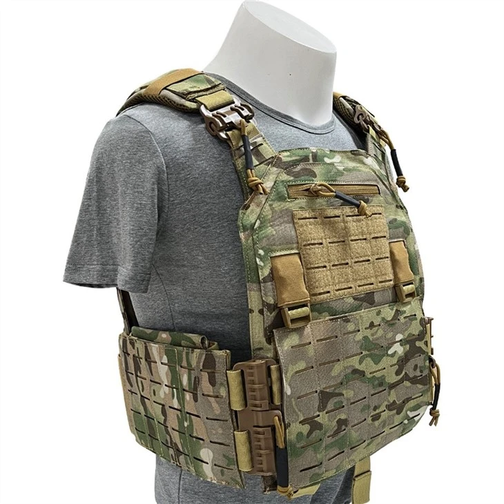 Tactical Quick Release Vest Fully Adjustable Plate Carriers With Breathable Mesh Liner